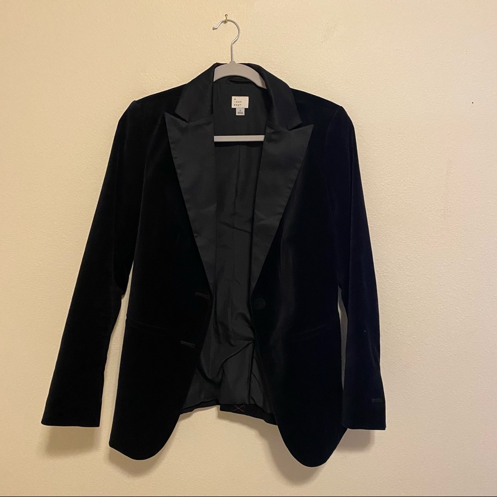 Velvet black blazer jacket